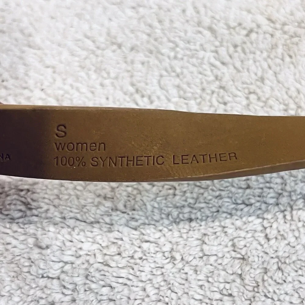 Gap Tan Patent Leather Belt Skinny Small Fashion Waist Preppy Old Money 3/4